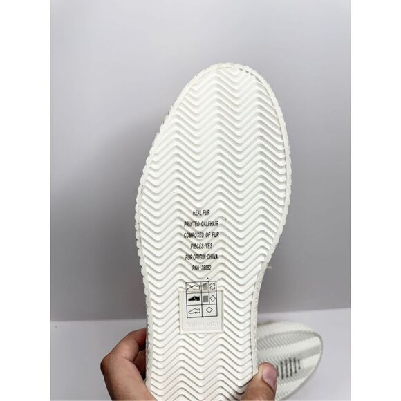 DOLCE VITA Sneakers Womens High Top Veola Plush Size 8.5 Fur Faux Calf Hair - Picture 9 of 10